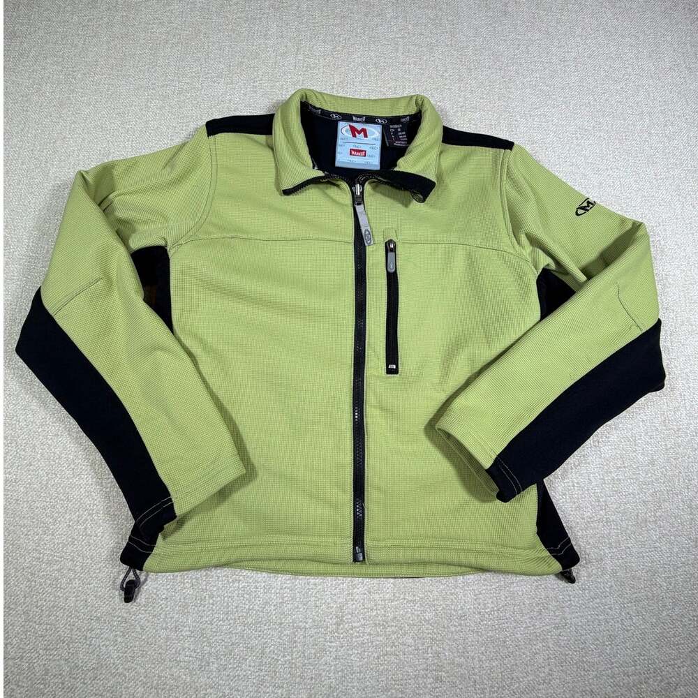 Marker Women M Green Black Zip Front Long Sleeve Lightweight Cycling Jacket
